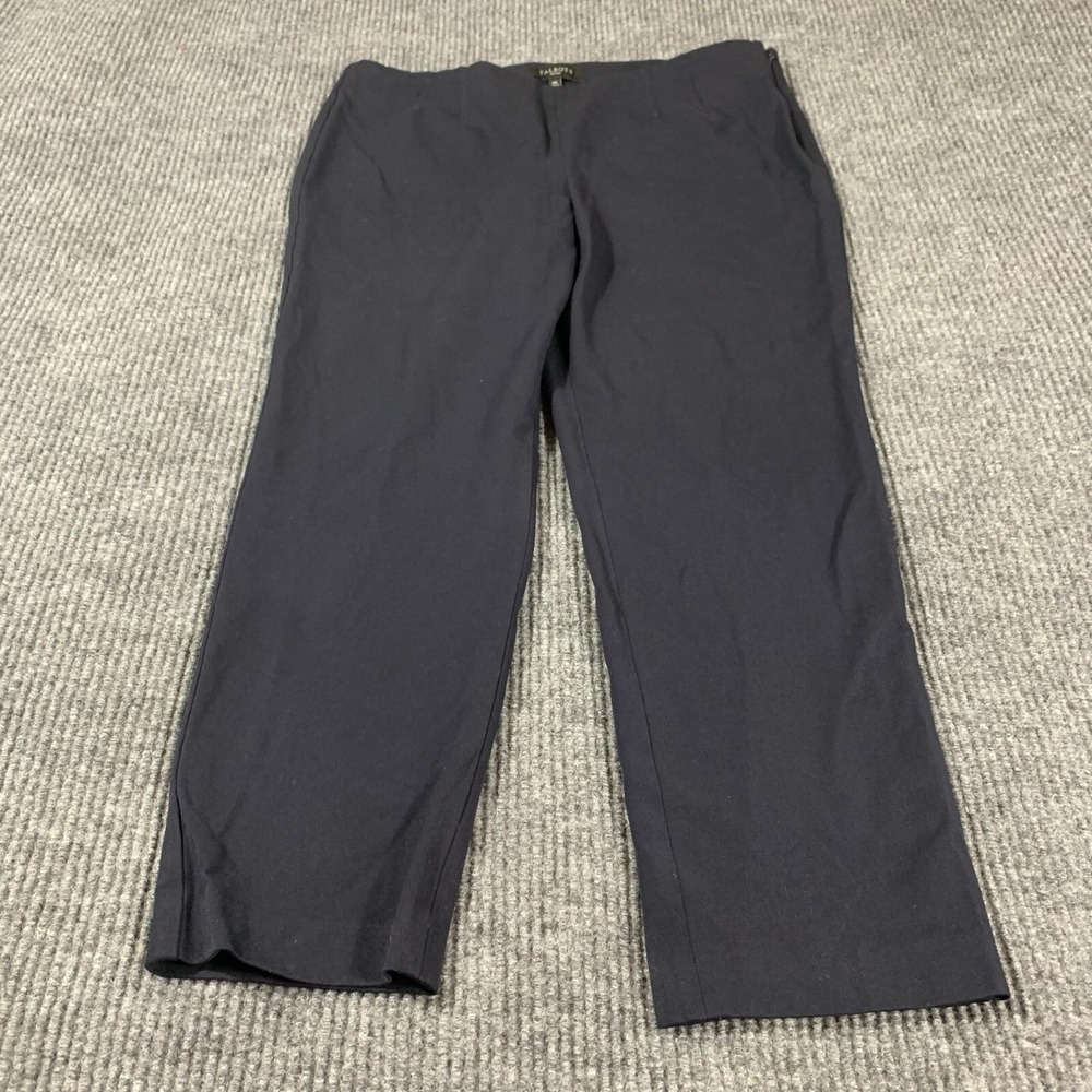 Talbots Pants Womens 14 P Blue Cropped Straight 35x26 Ankle Trouser
